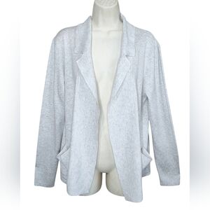 Verve Ami Light White / Gray Knit Cardigan Long Sleeve Sweater Size Medium NWT